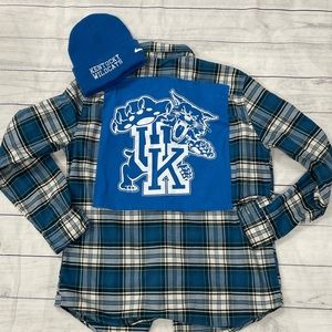 Upcycled Kentucky Wildcats Flannel